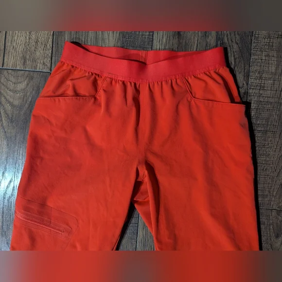 Patagonia Women's Bright Orange Chambeau Rock Hiking Pants Size 0 Zip Pockets - Picture 2 of 14